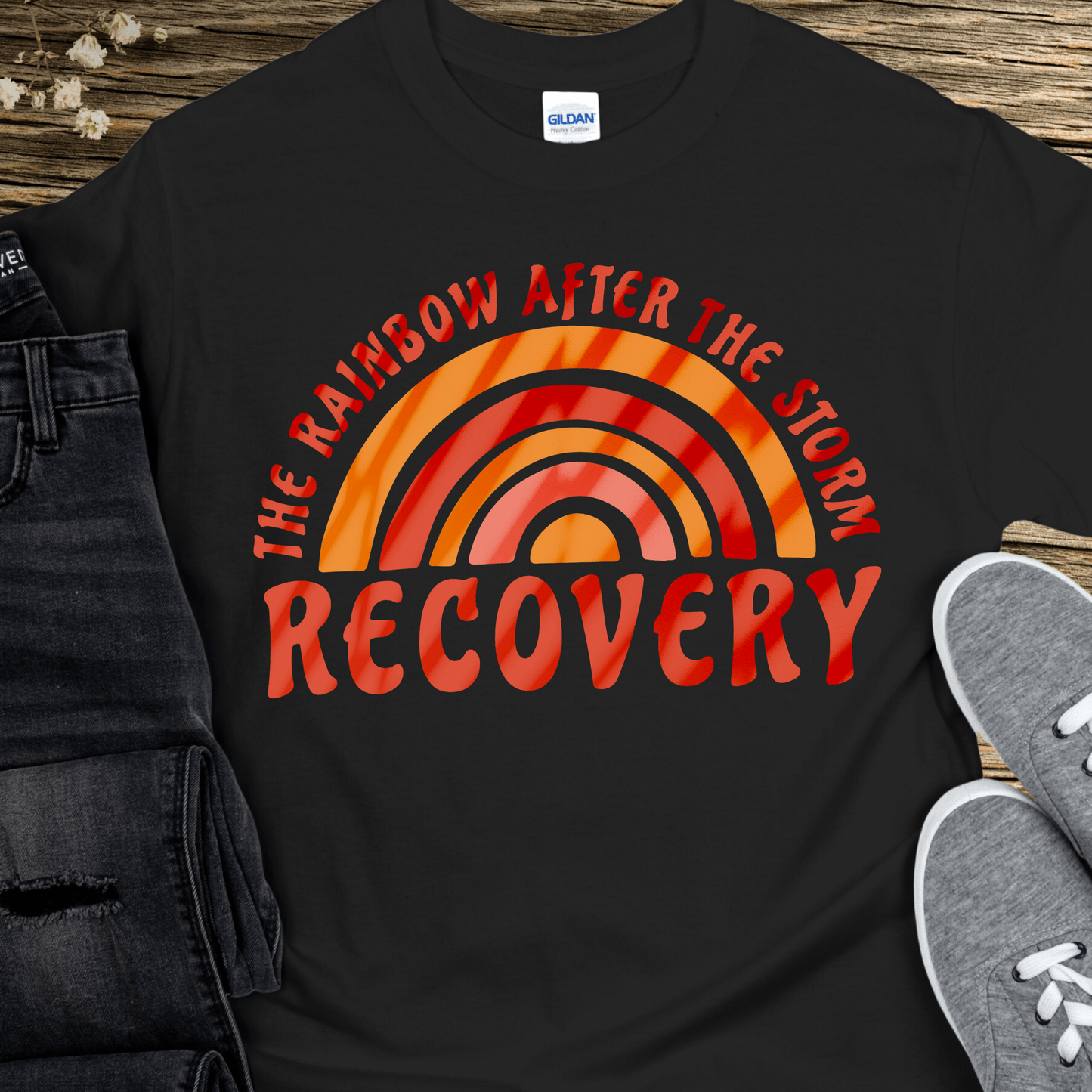 Recovery T-Shirt | Inspiring Sobriety | The Rainbow After The Storm