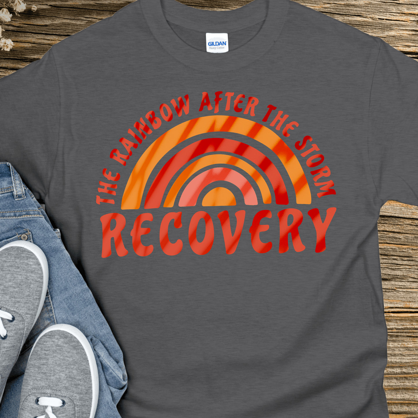 Recovery T-Shirt | Inspiring Sobriety | The Rainbow After The Storm
