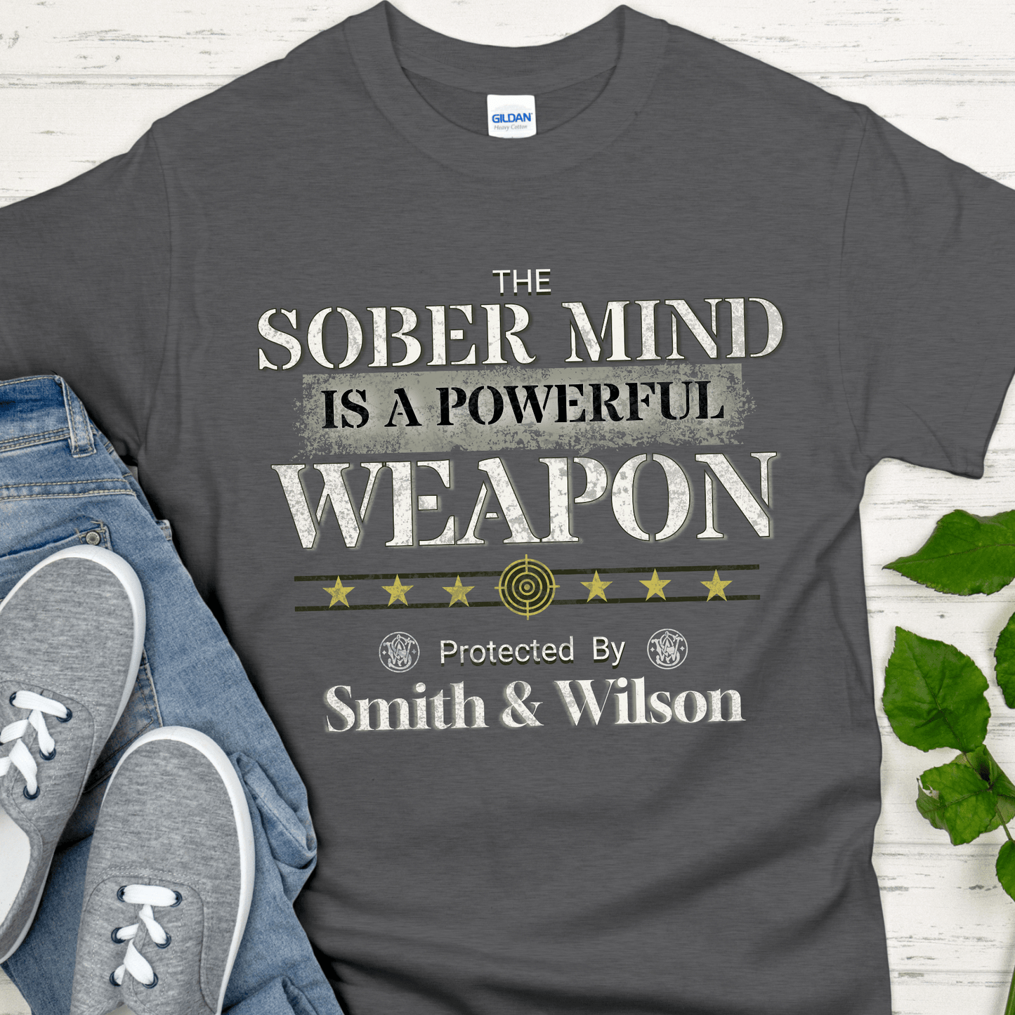 Recovery T-Shirt | Inspiring Sobriety | The Sober Mind Is a Powerful Weapon
