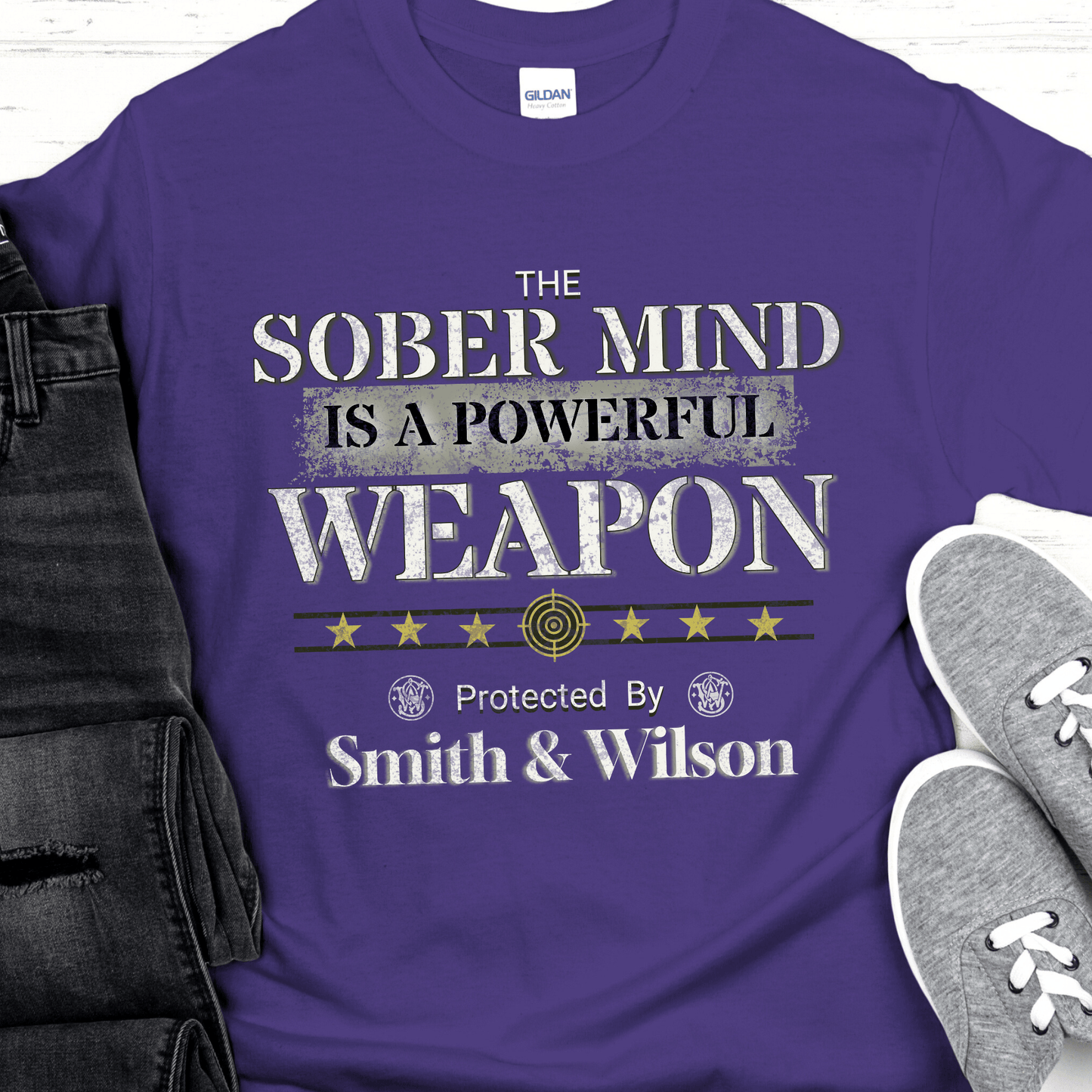 Recovery T-Shirt | Inspiring Sobriety | The Sober Mind Is a Powerful Weapon