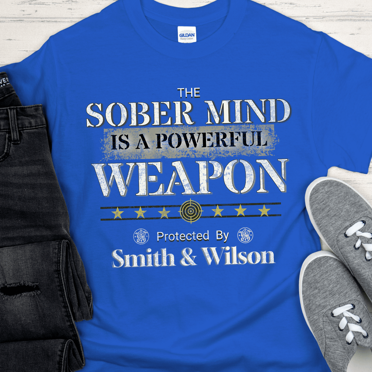 Recovery T-Shirt | Inspiring Sobriety | The Sober Mind Is a Powerful Weapon