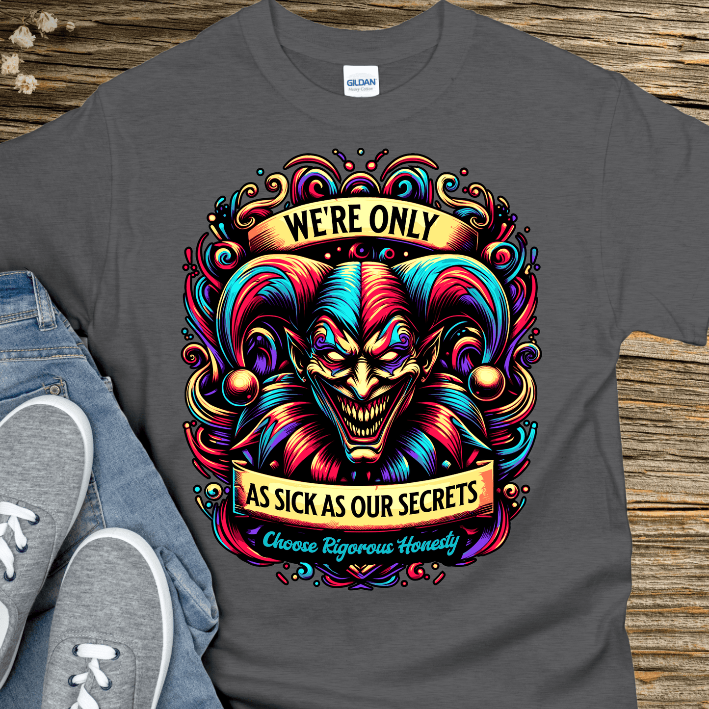Recovery T-Shirt | Inspiring Sobriety | We're Only As Sick as Our Secrets