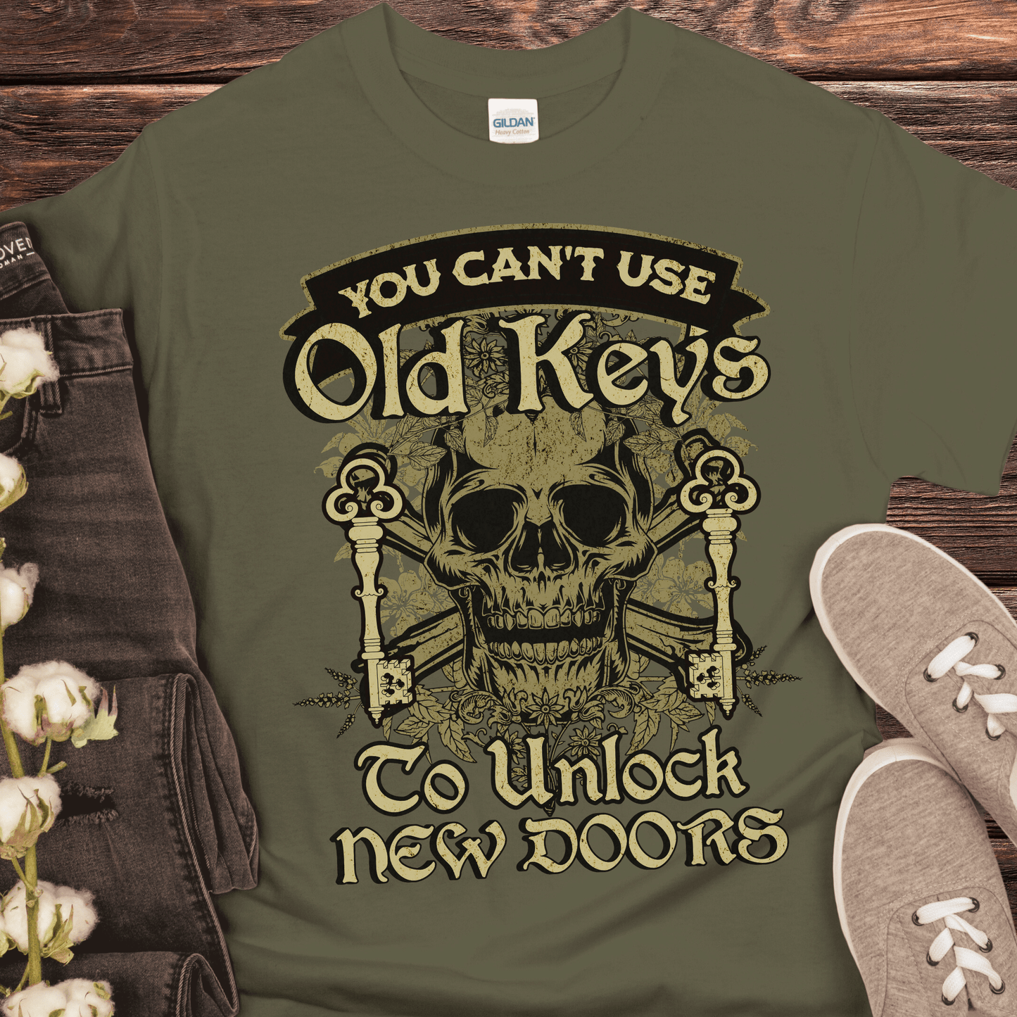 Recovery T-Shirt | Inspiring Sobriety | You Can't Use Old Keys To Unlock New Doors