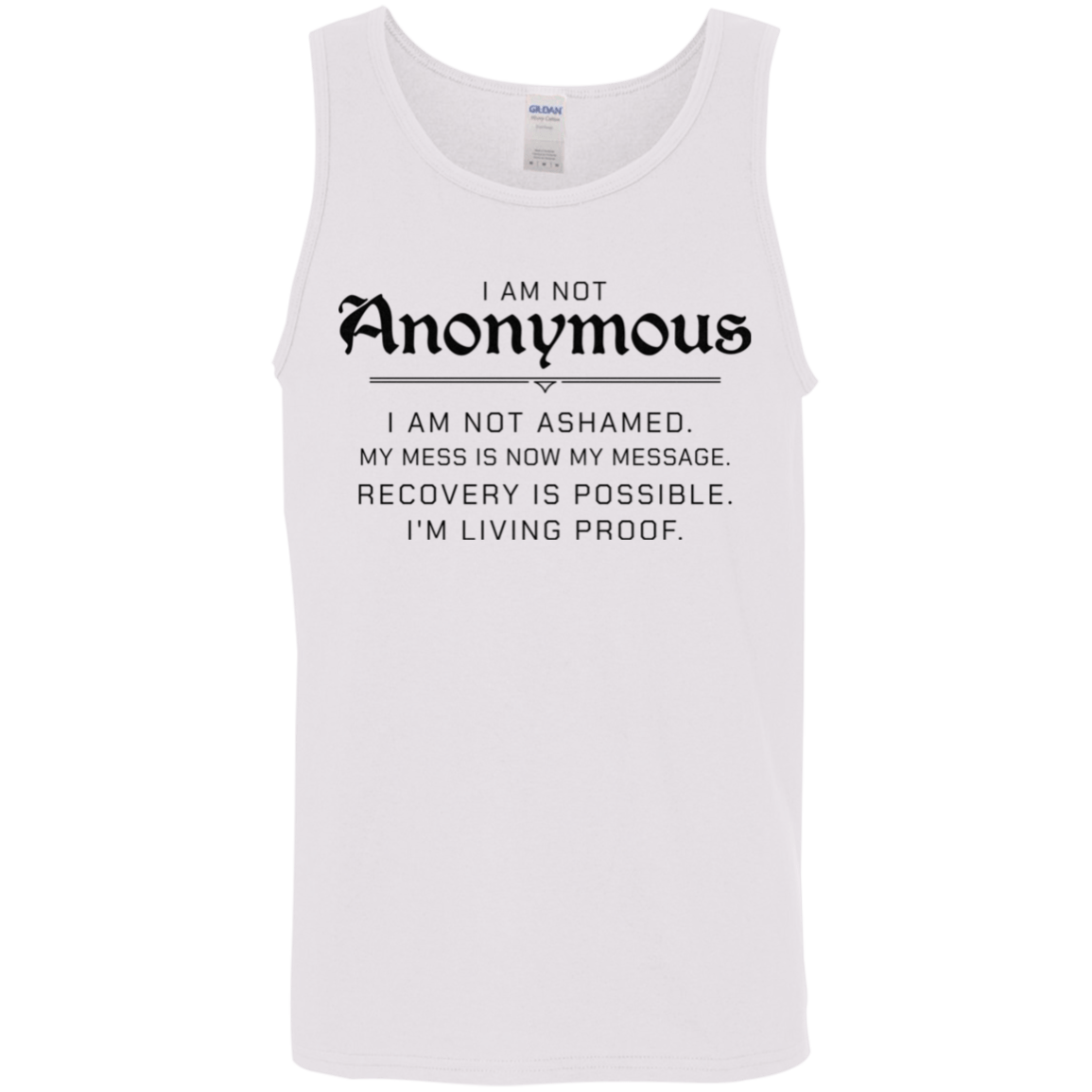 Recovery Unisex Tank | Inspiring Sobriety | I Am Not Anonymous