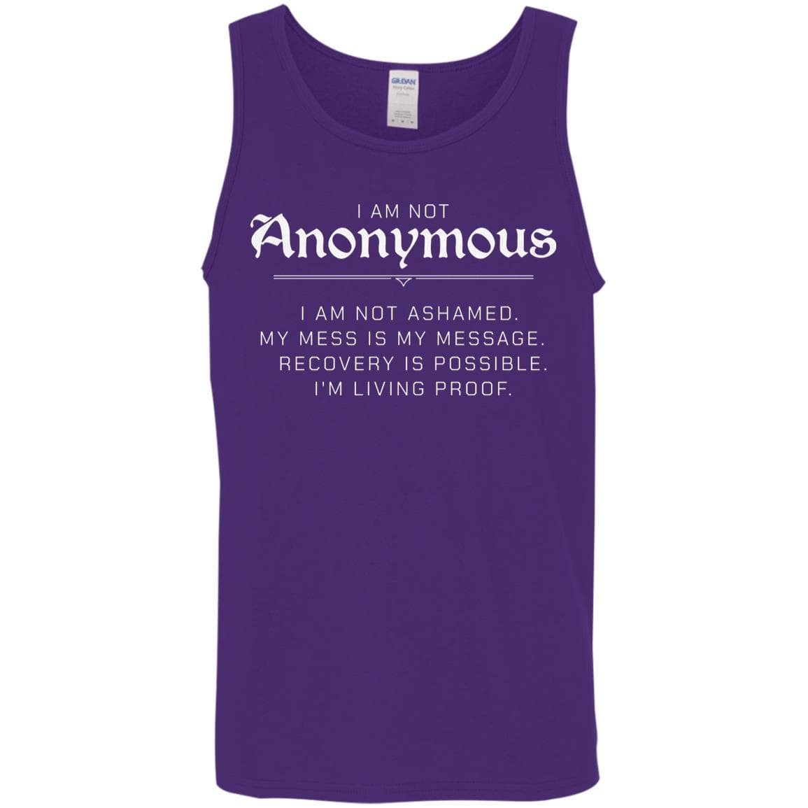 Recovery Unisex Tank | Inspiring Sobriety | I Am Not Anonymous