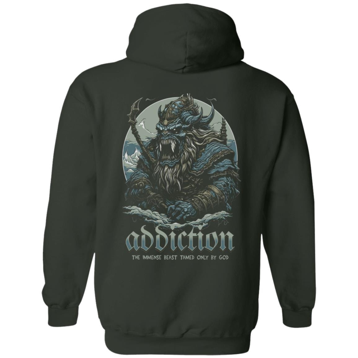 Recovery Zip Hoodie | Inspiring Sobriety | Addiction, The Immense Beast Tamed Only By God