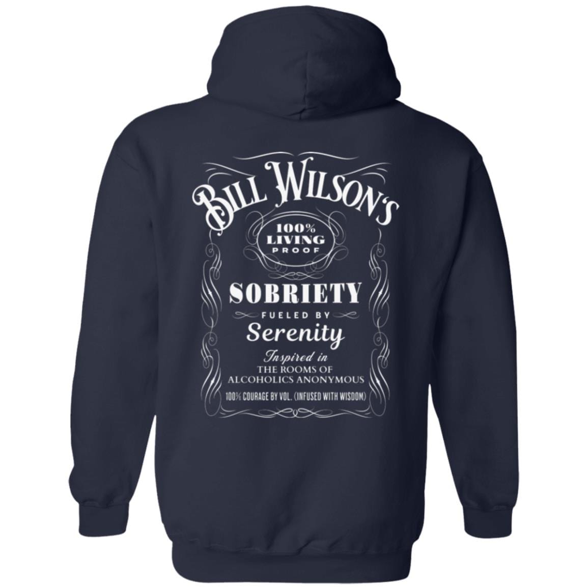 Recovery Zip Hoodie | Inspiring Sobriety | Bill Wilson's 100% Living Proof Sobriety