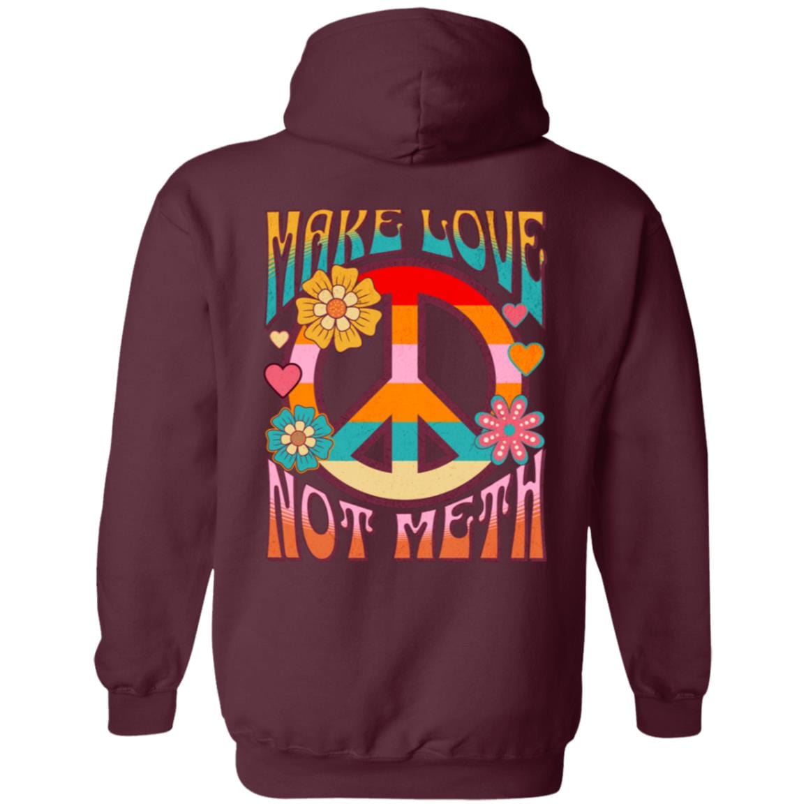 Recovery Zip Hoodie | Inspiring Sobriety | Make Love Not Meth (Retro)