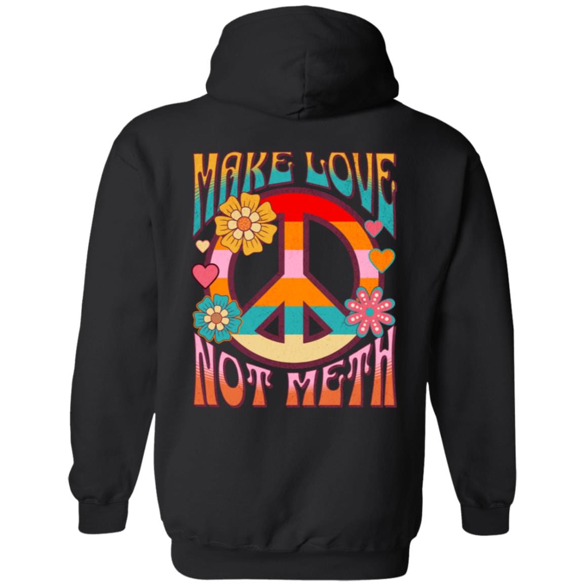 Recovery Zip Hoodie | Inspiring Sobriety | Make Love Not Meth (Retro)