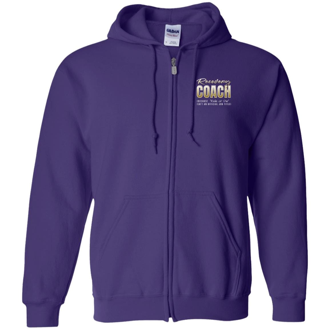 Recovery Zip Hoodie | Inspiring Sobriety | Recovery Coach (Ride or Die)