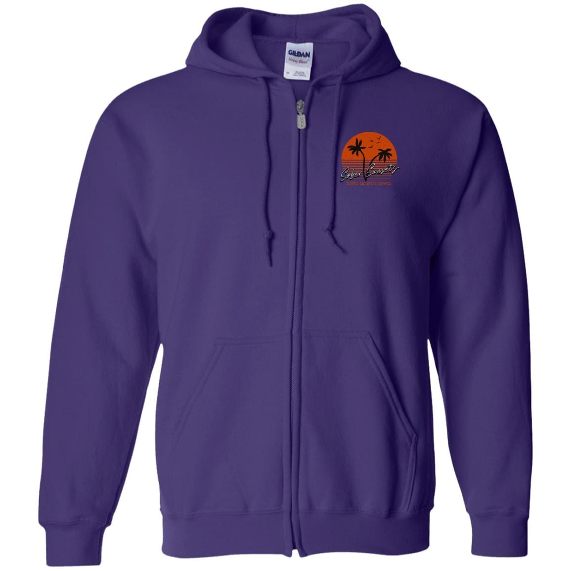 Recovery Zip Hoodie | Inspiring Sobriety | Sober Sunsets Bring Brighter Dawns