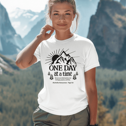 Vintage Recovery T-Shirt | Inspiring Sobriety |  One Day at a Time