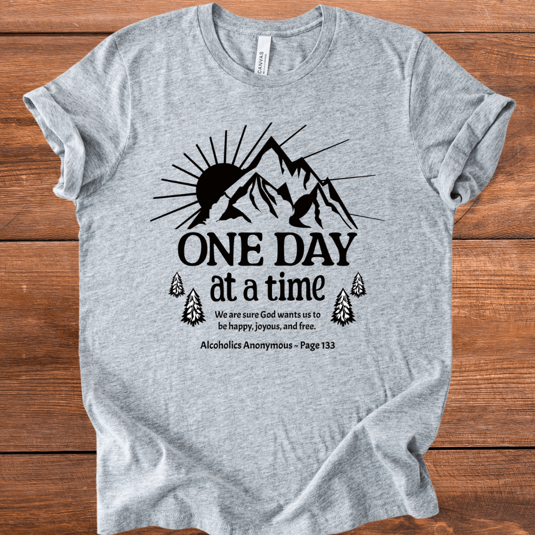 Vintage Recovery T-Shirt | Inspiring Sobriety | One Day at a Time