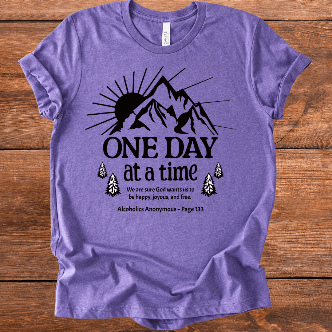 Vintage Recovery T-Shirt | Inspiring Sobriety | One Day at a Time