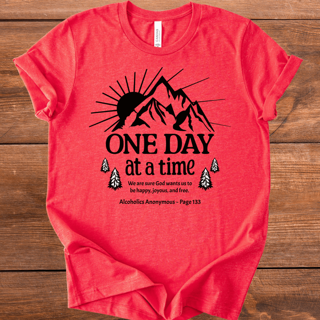 Vintage Recovery T-Shirt | Inspiring Sobriety | One Day at a Time