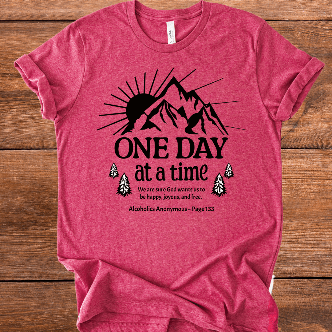 Vintage Recovery T-Shirt | Inspiring Sobriety | One Day at a Time
