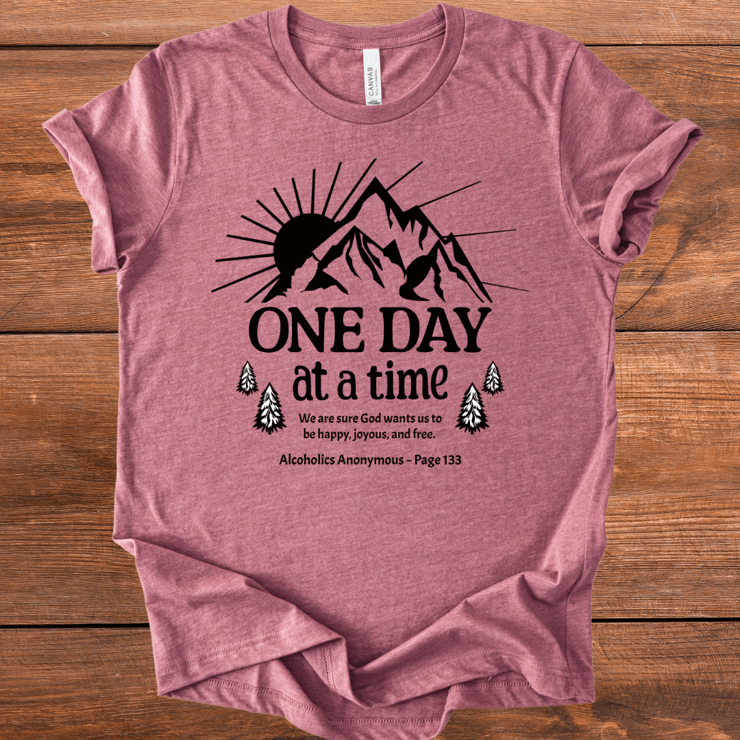 Vintage Recovery T-Shirt | Inspiring Sobriety | One Day at a Time
