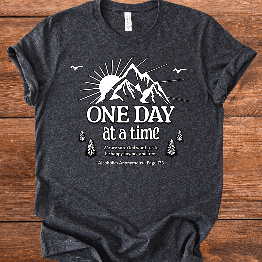 Vintage Recovery T-Shirt | Inspiring Sobriety | One Day at a Time