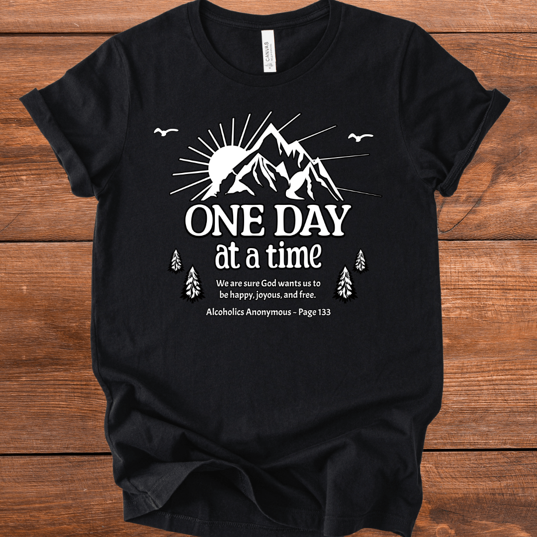 Vintage Recovery T-Shirt | Inspiring Sobriety | One Day at a Time