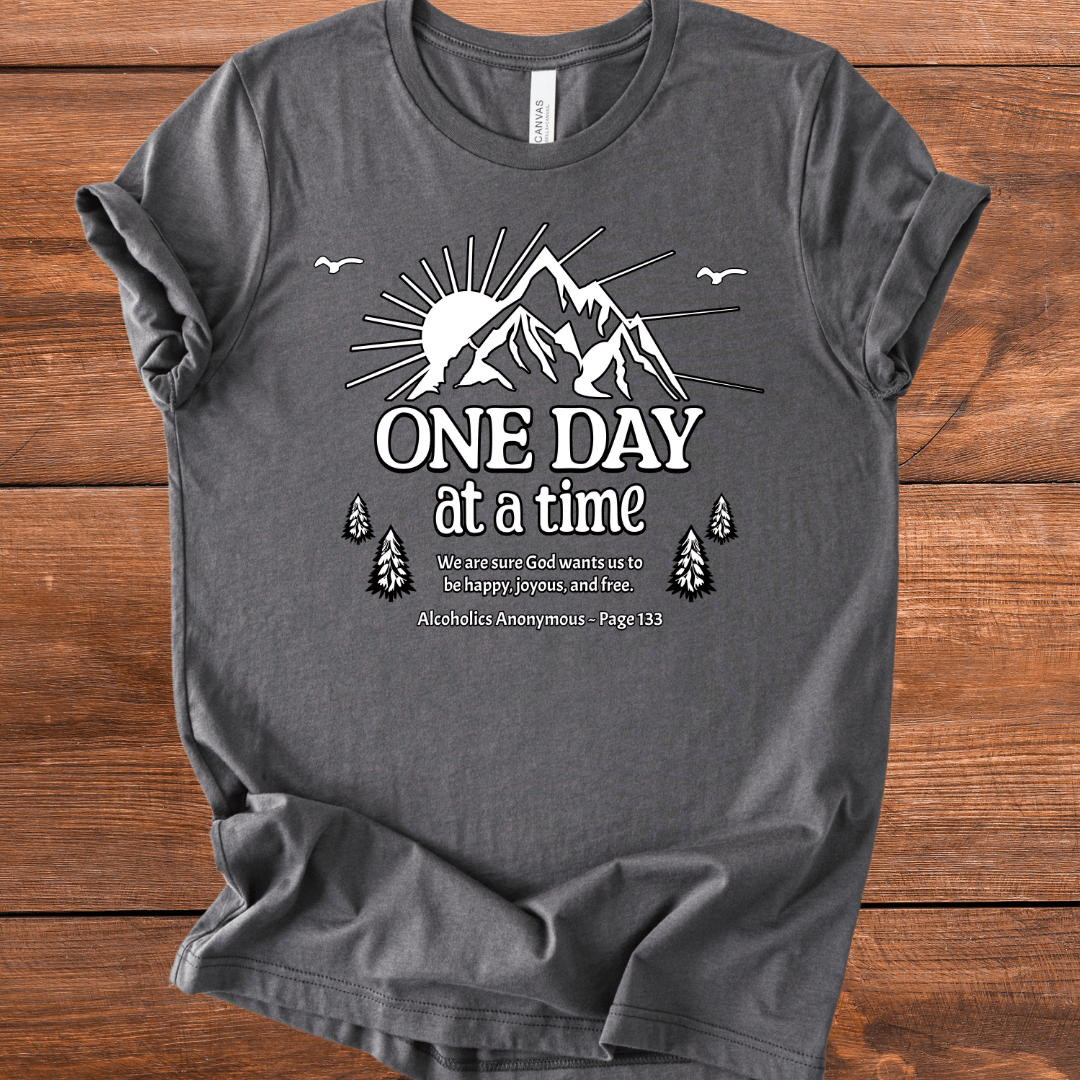 Vintage Recovery T-Shirt | Inspiring Sobriety | One Day at a Time