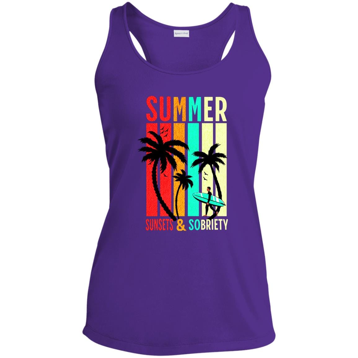 Womens Recovery Tank | Inspiring Sobriety | Summer Sunsets & Sobriety