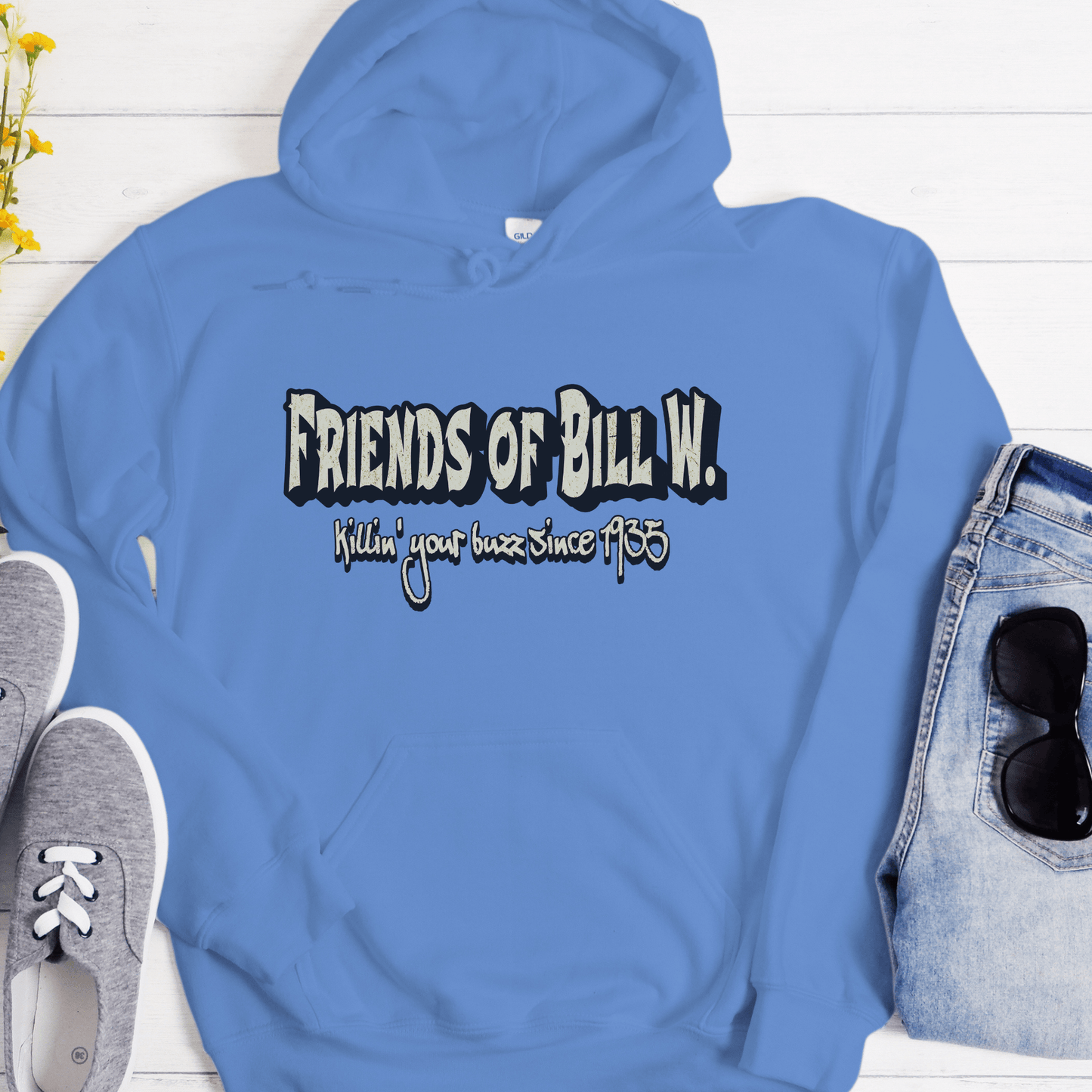 AA Recovery Unisex Hoodie | Inspiring Sobriety | Friends of Bill W. - Killin' Your Buzz Since 1935
