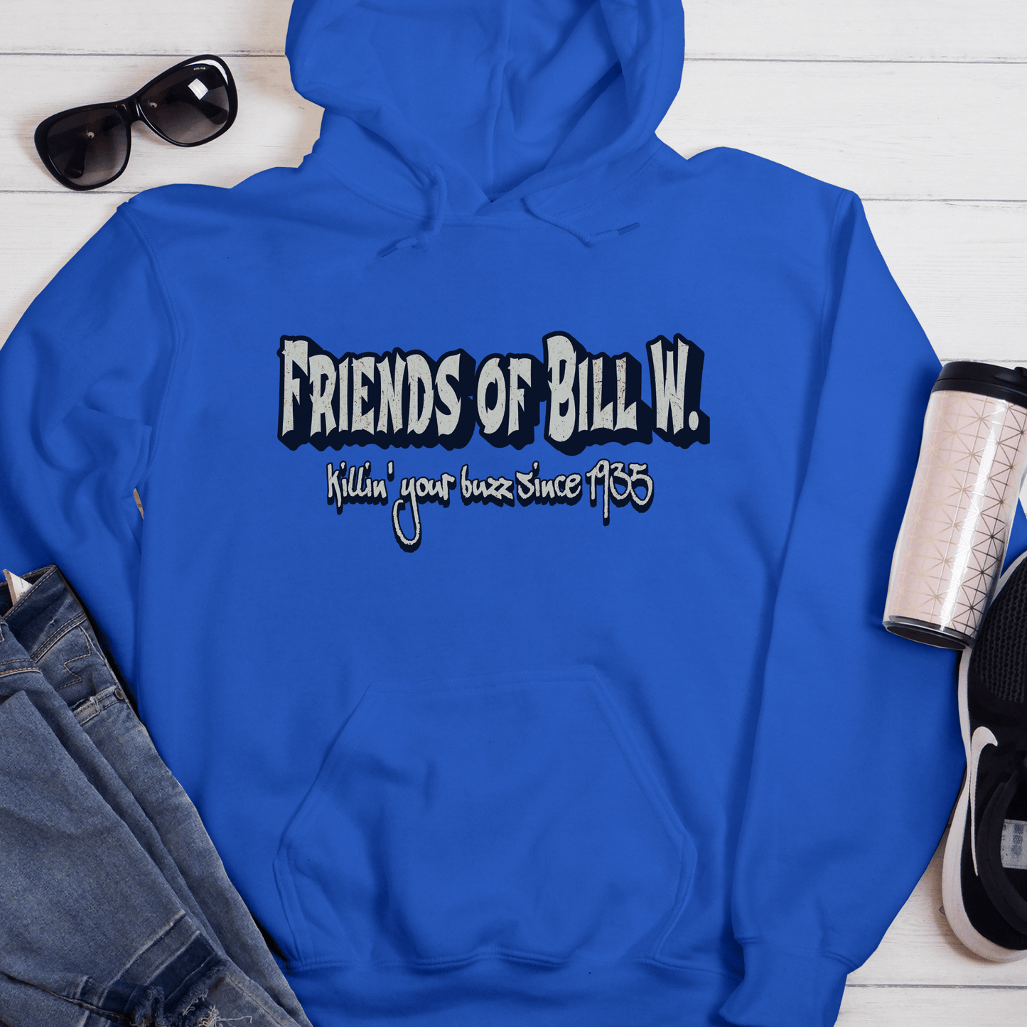 AA Recovery Unisex Hoodie | Inspiring Sobriety | Friends of Bill W. - Killin' Your Buzz Since 1935
