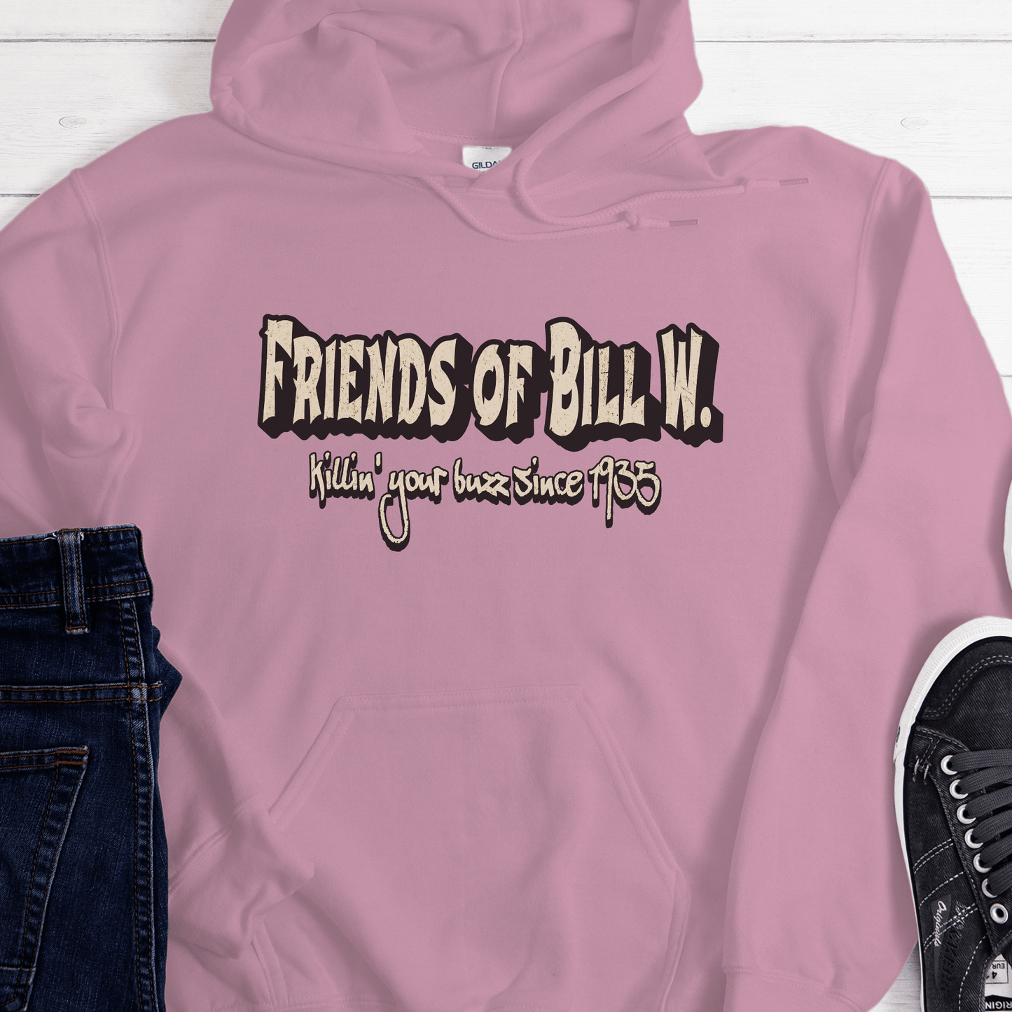 AA Recovery Unisex Hoodie | Inspiring Sobriety | Friends of Bill W. - Killin' Your Buzz Since 1935