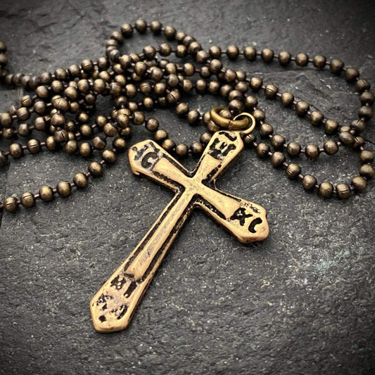 Ancient Antique Bronze Medieval Cross | Inspiring Sobriety