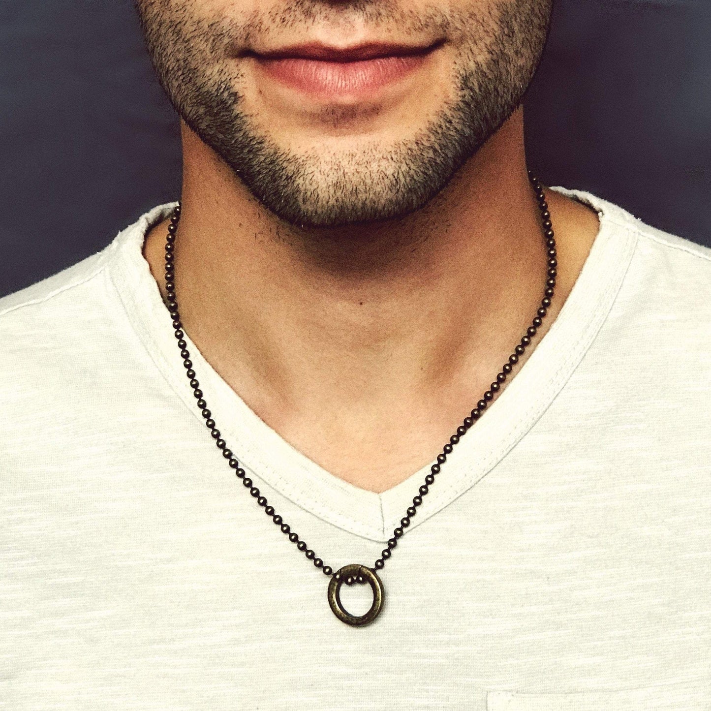 Antique Brass Eternity Necklace | Inspiring Sobriety
