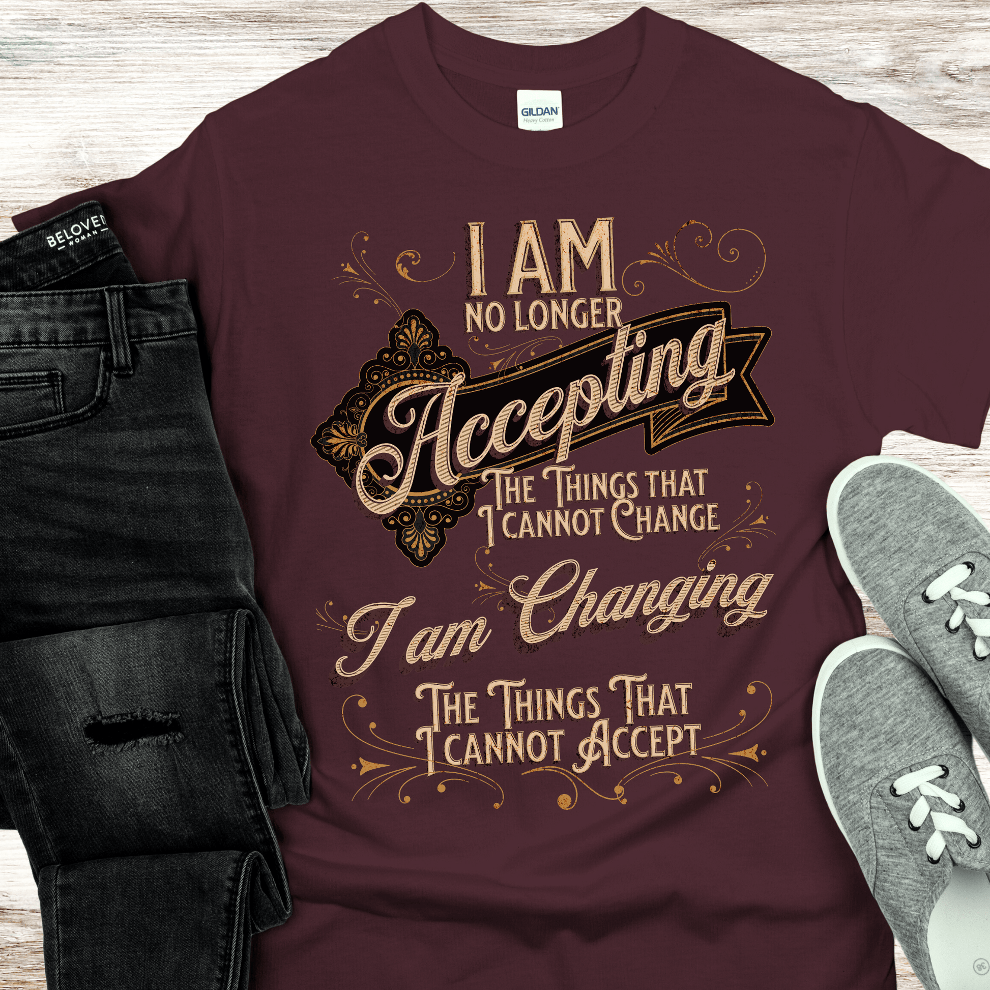 Recovery T-Shirt | Inspiring Sobriety | Serenity Prayer Twist