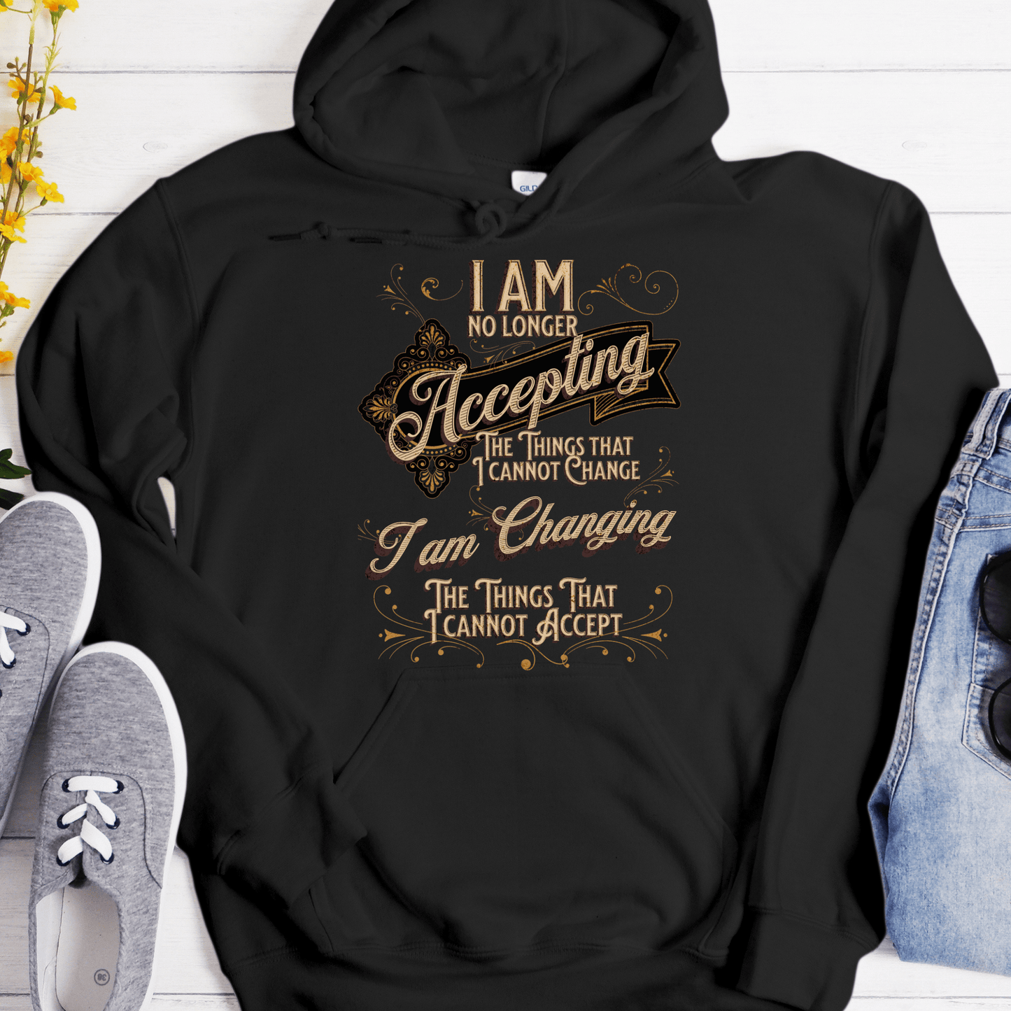 Recovery Unisex Hoodie | Inspiring Sobriety | Serenity Prayer Twist