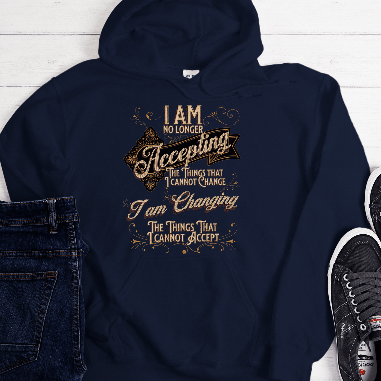 Recovery Unisex Hoodie | Inspiring Sobriety | Serenity Prayer Twist
