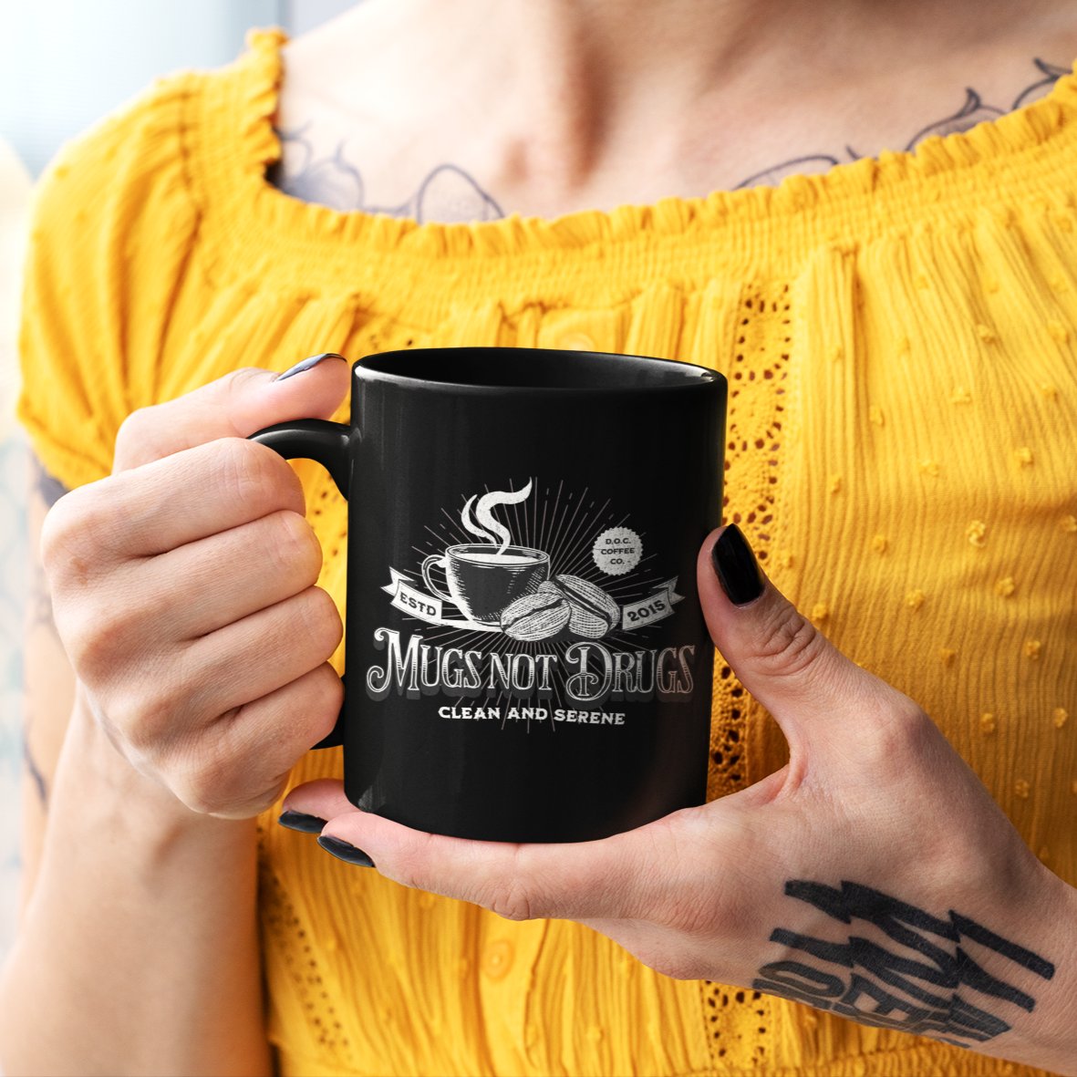 mugs not drugs recovery coffee mug by inspiring sobriety
