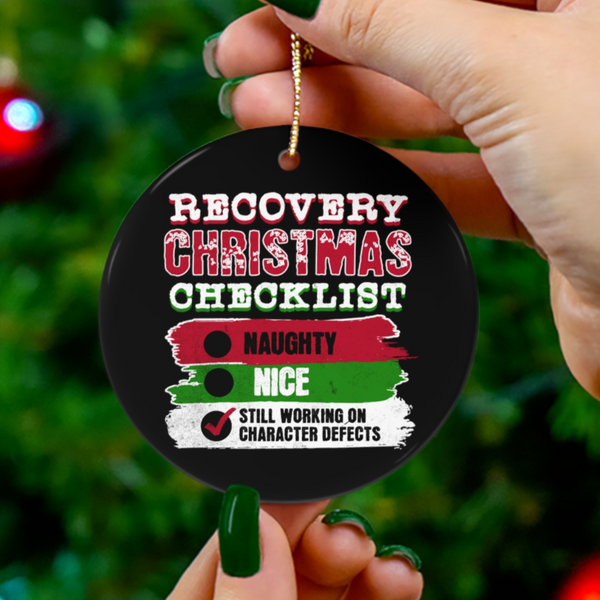 Recovery Christmas Ornament | Inspiring Sobriety |  Christmas Checklist