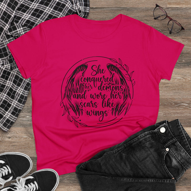 Womens Recovery T-Shirt | Inspiring Sobriety |  She Conquered Her Demons