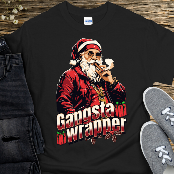 Christmas Recovery T-Shirt | Inspiring Sobriety |  Gangsta Wrapper