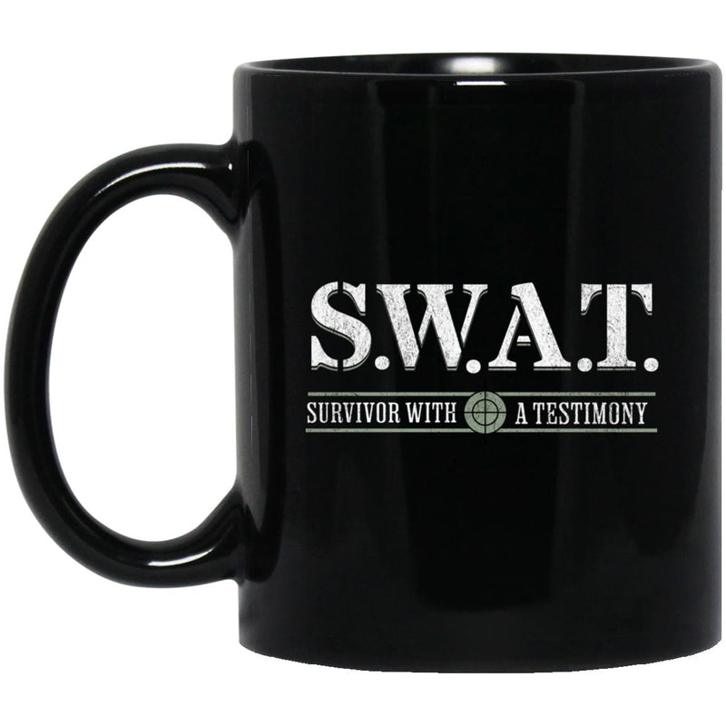 Recovery Coffee Mug | Inspiring Sobriety |  S.W.A.T. - Survivor With a Testimony