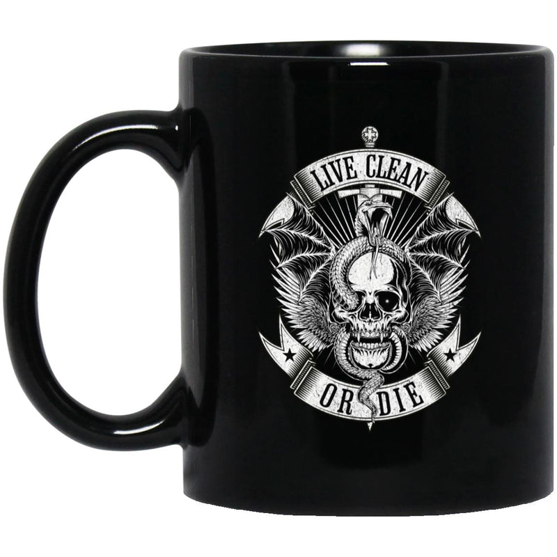 Recovery Coffee Mug | Inspiring Sobriety |  Live Clean or Die