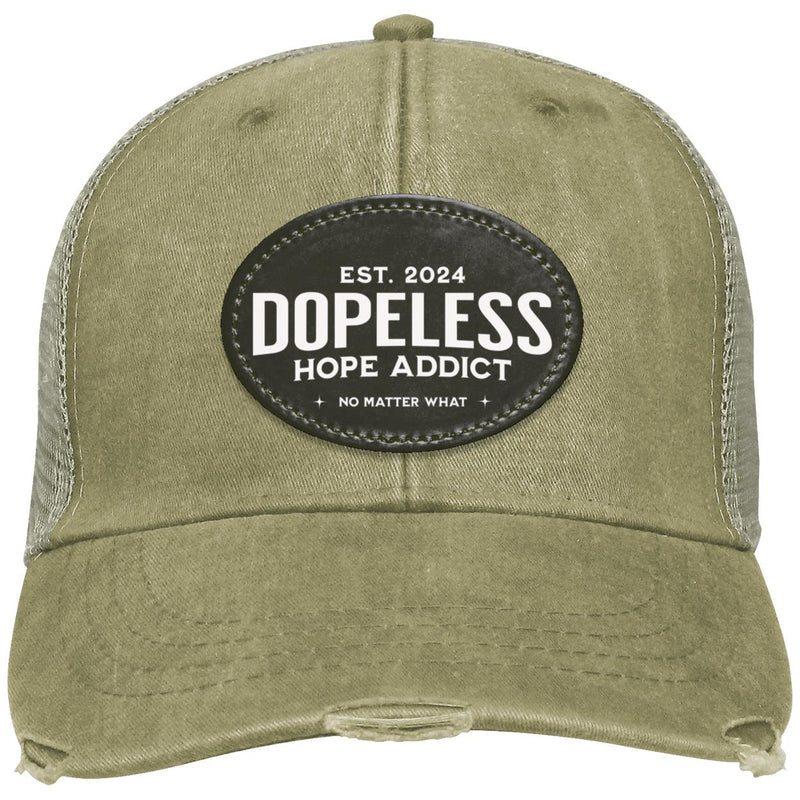 Custom Recovery Distressed Ollie Cap | Inspiring Sobriety |   Dopeless Hope Addict