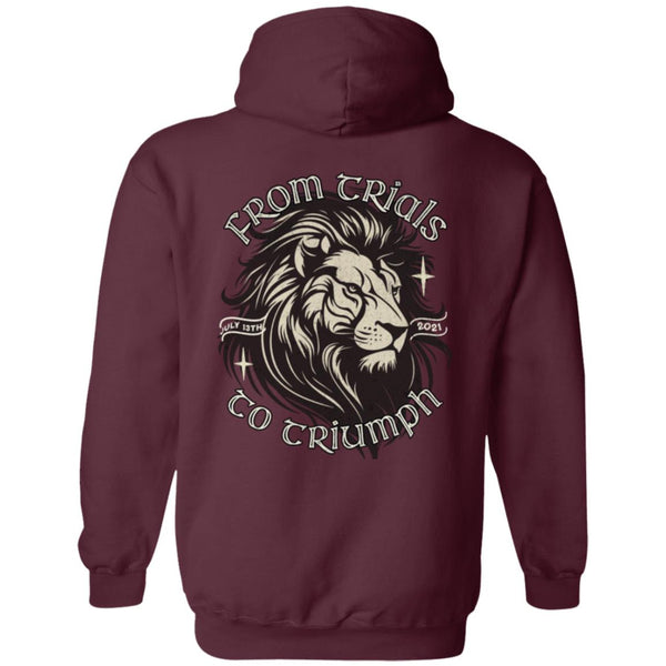 Custom Recovery Zip Hoodie | Inspiring Sobriety |  From Trials To Triumph