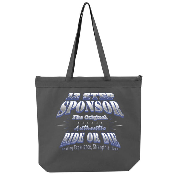 Recovery Tote Bag | Inspiring Sobriety |  12 Step Sponsor  - Authentic Ride or Die