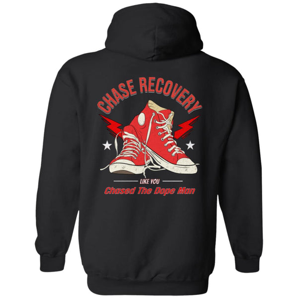 black Recovery Zip Hoodie | Inspiring Sobriety |  Chase Recovery Like You Chased The Dope Man