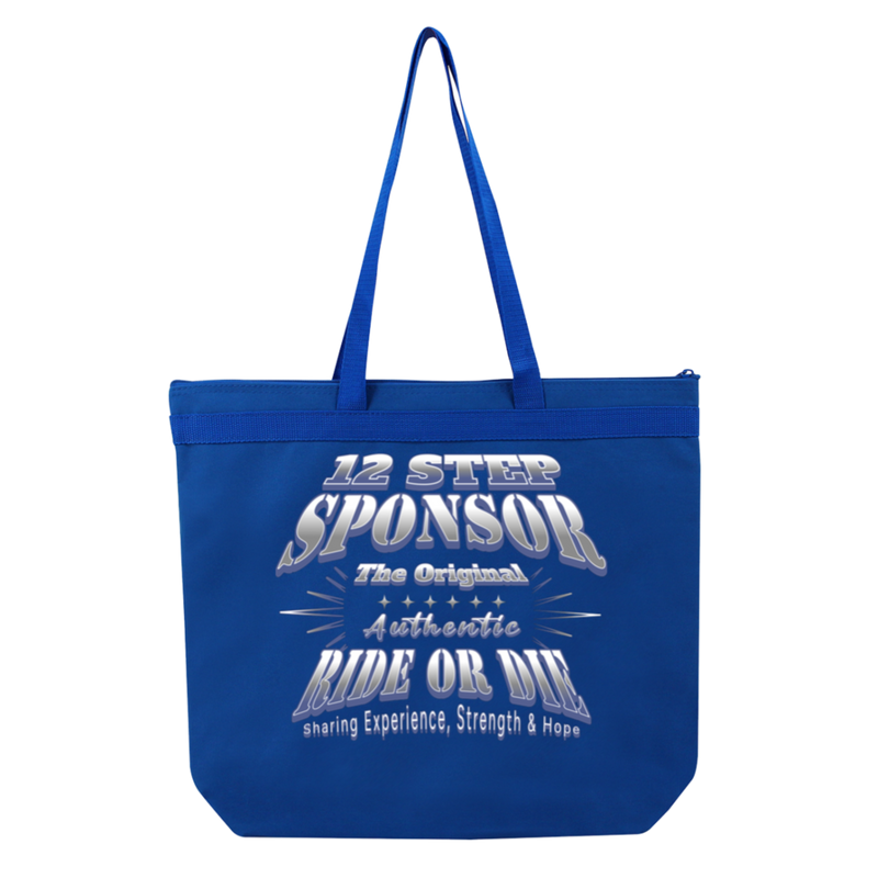 Recovery Tote Bag | Inspiring Sobriety |  12 Step Sponsor  - Authentic Ride or Die