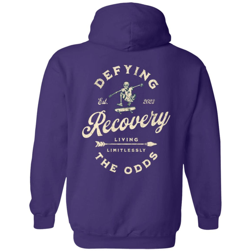 Custom Recovery Zip Hoodie  | Inspiring Sobriety |  Recovery - Defying The Odds