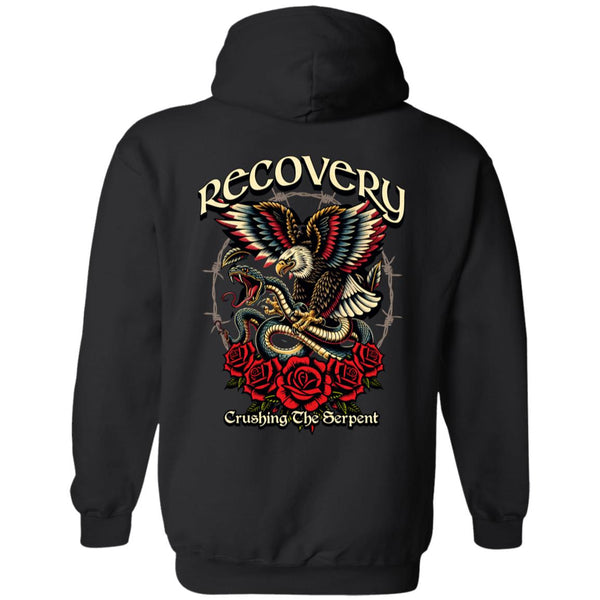Recovery Zip Hoodie | Inspiring Sobriety |  Recovery - Crushing The Serpent