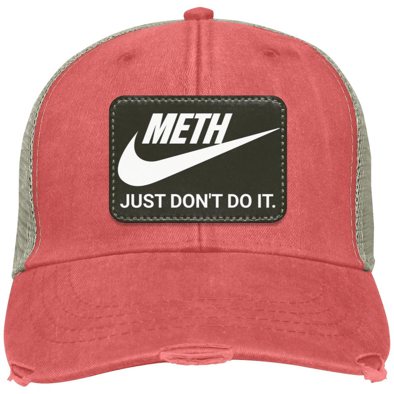 Recovery Distressed Ollie Cap | Inspiring Sobriety |  Meth Just Don't Do It