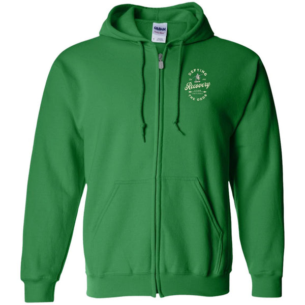 Custom Recovery Zip Hoodie  | Inspiring Sobriety |  Recovery - Defying The Odds