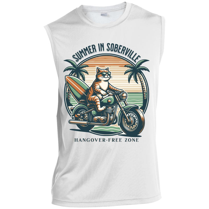 white Mens Recovery Tank | Inspiring Sobriety |  Summer in Soberville