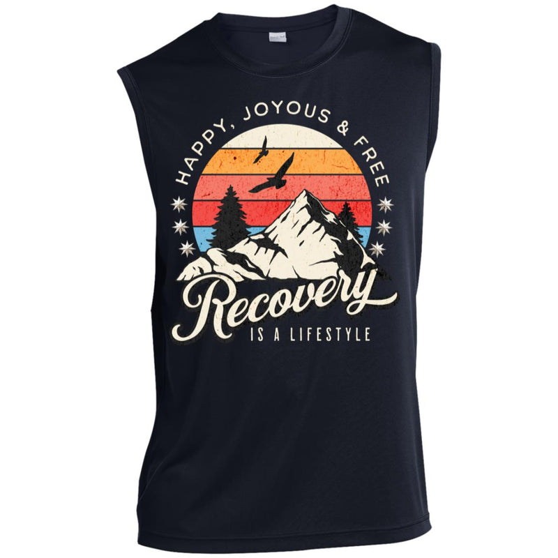 navy Mens Recovery Tank | Inspiring Sobriety |  Recovery Is a Lifestyle